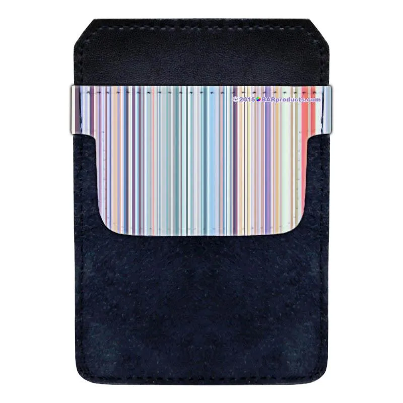 DekoPokit™ Leather Bottle Opener Pocket Protector w/ Designer Flap - Pastel Stripes