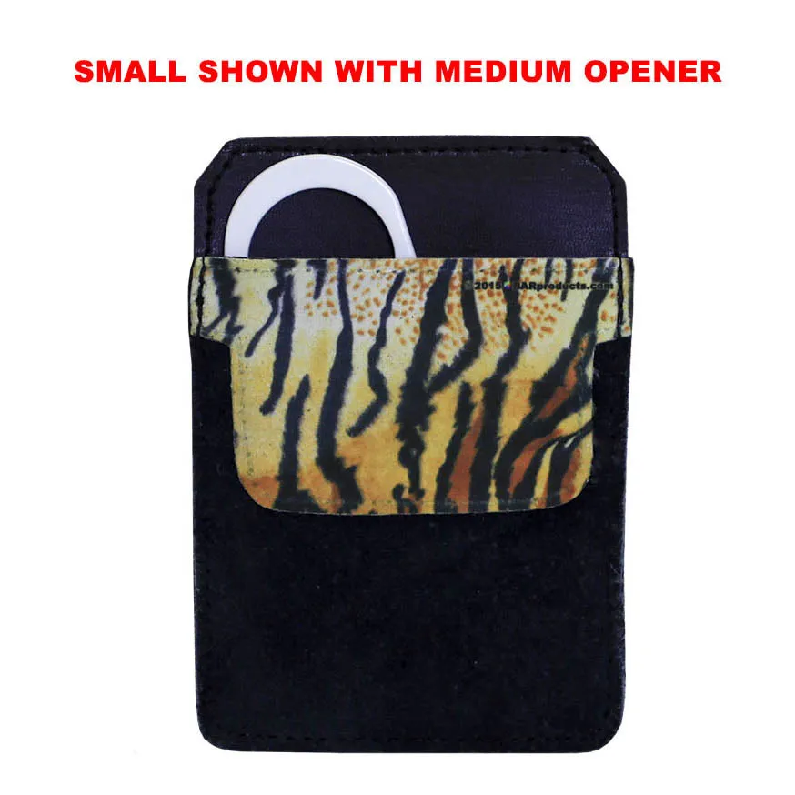 DekoPokit™ Leather Bottle Opener Pocket Protector w/ Designer Flap - Rusty Grunge