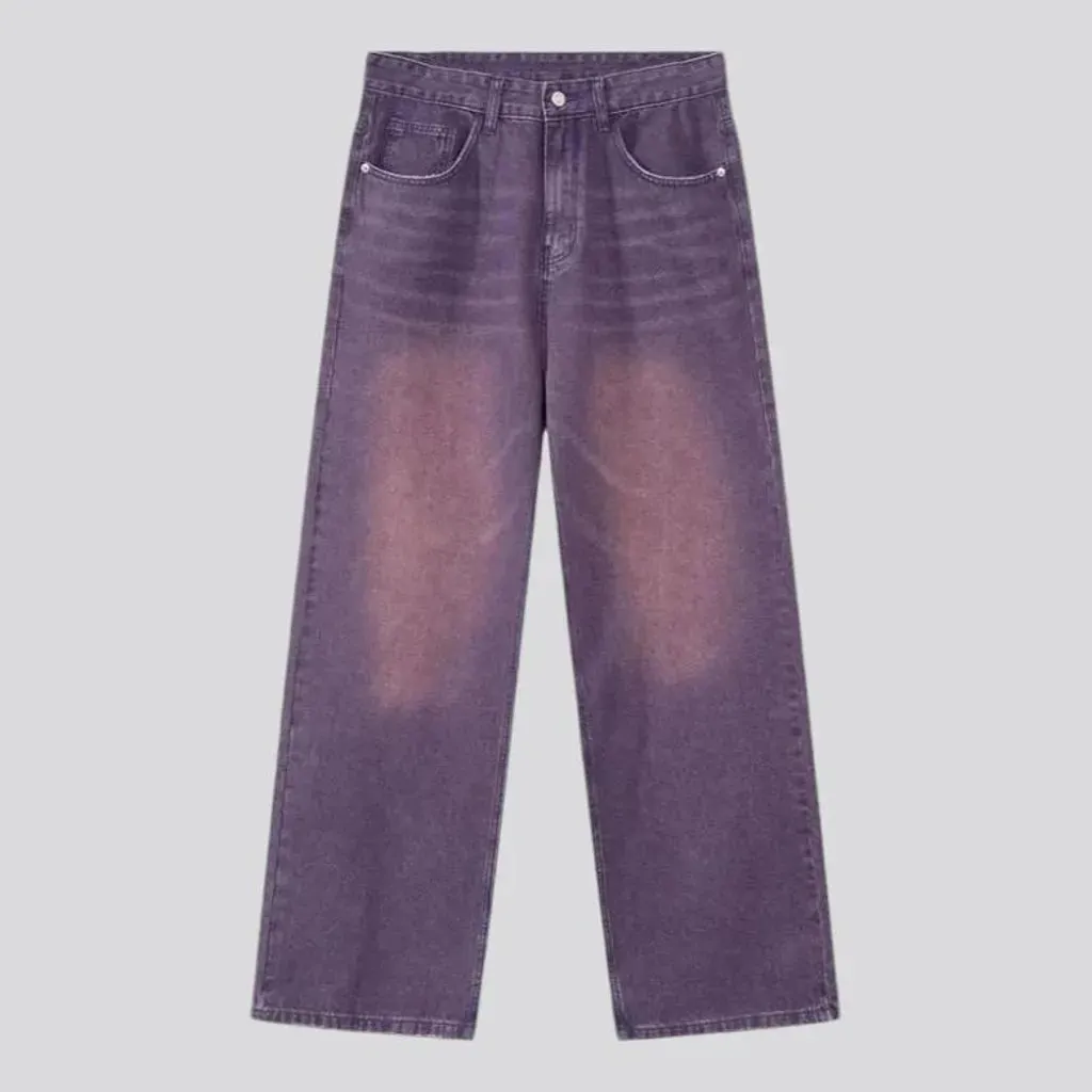 Fashion baggy mid-rise y2k men's jeans