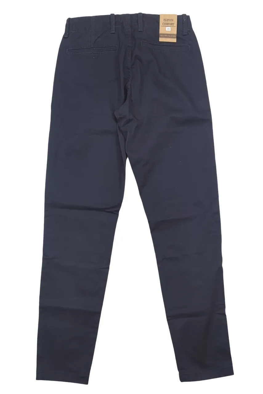 K7 Navy Slim Comfort Cotton Chino