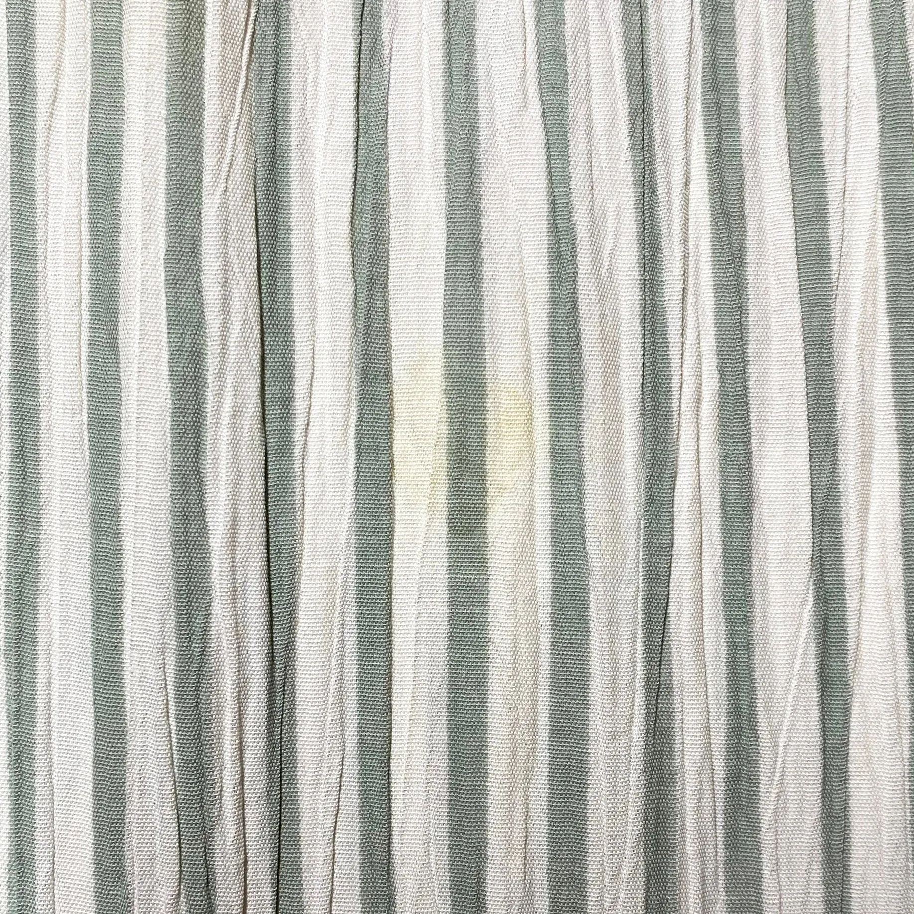 Medium 80s White & Sage Green Pinstriped Maxi Skirt 28"
