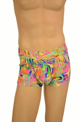 Mens "Aruba" Shorts in Neon Flux