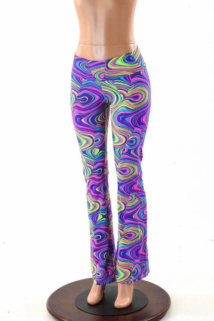 Neon Glow Worm Boot Cut Leggings