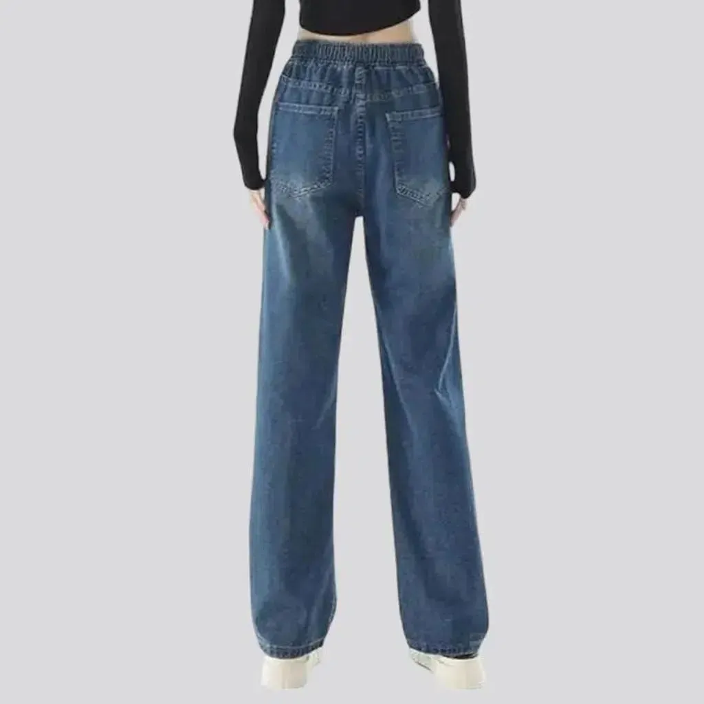 Stonewashed women's vintage jeans