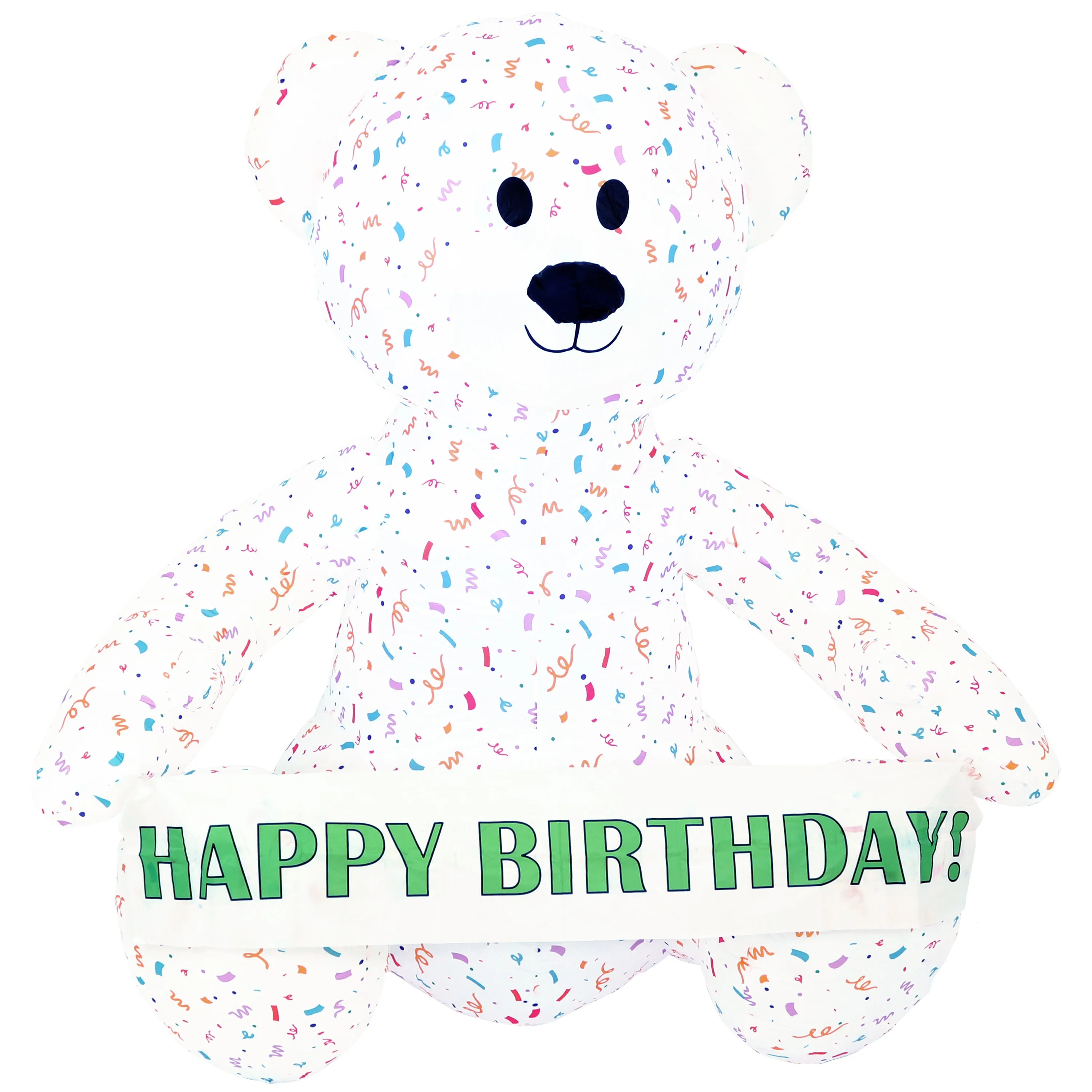 Sunnydaze Sprinkles the Inflatable Celebration Bear with 5 Banners - 6'
