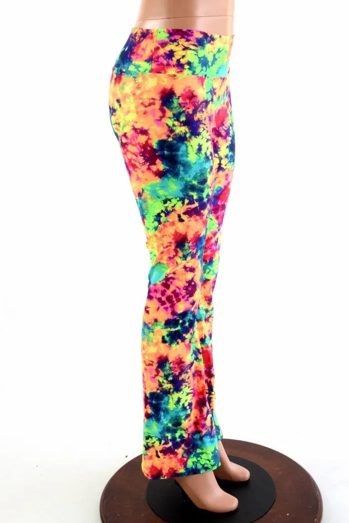 Womens Acid Splash Boot Cut Leggings